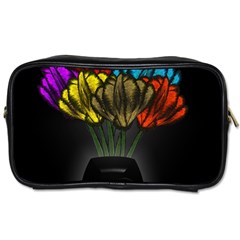 Flowers Painting Still Life Plant Toiletries Bags by Simbadda