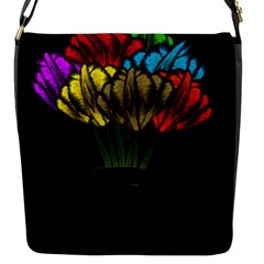 Flowers Painting Still Life Plant Flap Messenger Bag (s) by Simbadda