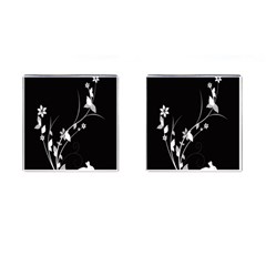 Plant Flora Flowers Composition Cufflinks (square) by Simbadda