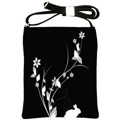 Plant Flora Flowers Composition Shoulder Sling Bags by Simbadda