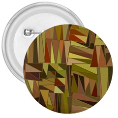 Earth Tones Geometric Shapes Unique 3  Buttons by Simbadda