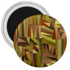 Earth Tones Geometric Shapes Unique 3  Magnets