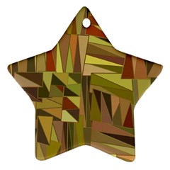 Earth Tones Geometric Shapes Unique Ornament (Star)