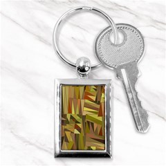 Earth Tones Geometric Shapes Unique Key Chains (Rectangle) 