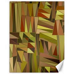 Earth Tones Geometric Shapes Unique Canvas 12  X 16   by Simbadda