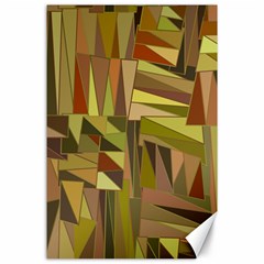 Earth Tones Geometric Shapes Unique Canvas 24  X 36  by Simbadda