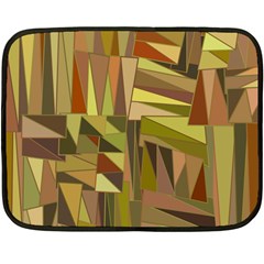 Earth Tones Geometric Shapes Unique Double Sided Fleece Blanket (mini)  by Simbadda