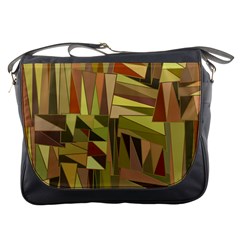 Earth Tones Geometric Shapes Unique Messenger Bags by Simbadda