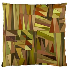 Earth Tones Geometric Shapes Unique Large Cushion Case (One Side)