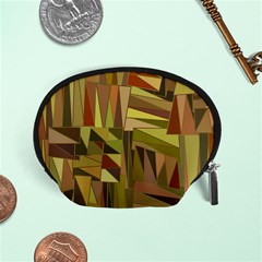 Earth Tones Geometric Shapes Unique Accessory Pouches (Small) 