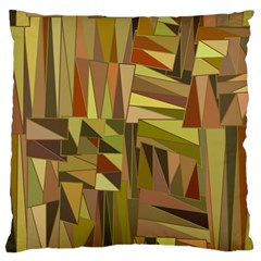 Earth Tones Geometric Shapes Unique Standard Flano Cushion Case (one Side) by Simbadda