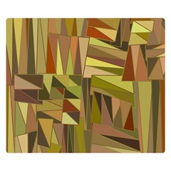 Earth Tones Geometric Shapes Unique Double Sided Flano Blanket (Small) 