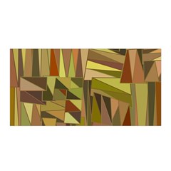 Earth Tones Geometric Shapes Unique Satin Wrap