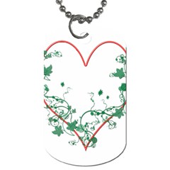 Heart Ranke Nature Romance Plant Dog Tag (two Sides) by Simbadda