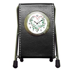 Heart Ranke Nature Romance Plant Pen Holder Desk Clocks by Simbadda