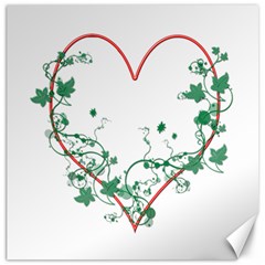 Heart Ranke Nature Romance Plant Canvas 20  X 20   by Simbadda