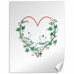 Heart Ranke Nature Romance Plant Canvas 18  X 24   by Simbadda