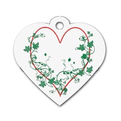 Heart Ranke Nature Romance Plant Dog Tag Heart (one Side) by Simbadda