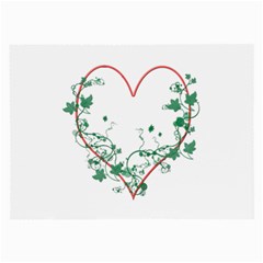 Heart Ranke Nature Romance Plant Large Glasses Cloth by Simbadda