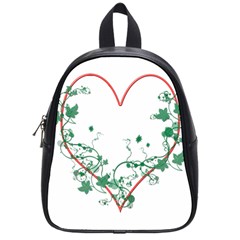 Heart Ranke Nature Romance Plant School Bags (small)  by Simbadda