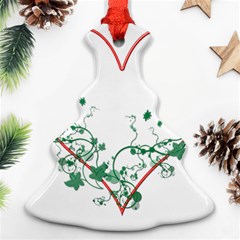 Heart Ranke Nature Romance Plant Christmas Tree Ornament (two Sides) by Simbadda