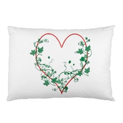 Heart Ranke Nature Romance Plant Pillow Case (two Sides) by Simbadda