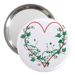 Heart Ranke Nature Romance Plant 3  Handbag Mirrors by Simbadda