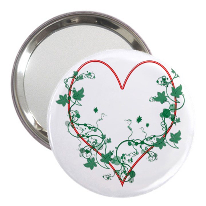 Heart Ranke Nature Romance Plant 3  Handbag Mirrors