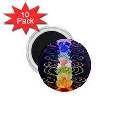 Chakra Spiritual Flower Energy 1 75  Magnets (10 Pack)  by Simbadda