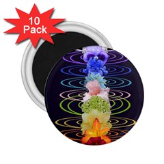 Chakra Spiritual Flower Energy 2 25  Magnets (10 Pack)  by Simbadda