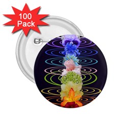 Chakra Spiritual Flower Energy 2 25  Buttons (100 Pack)  by Simbadda