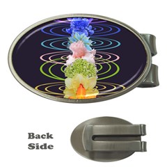 Chakra Spiritual Flower Energy Money Clips (oval)  by Simbadda