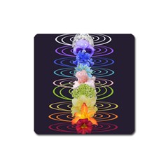 Chakra Spiritual Flower Energy Square Magnet by Simbadda