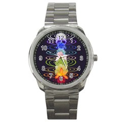 Chakra Spiritual Flower Energy Sport Metal Watch by Simbadda