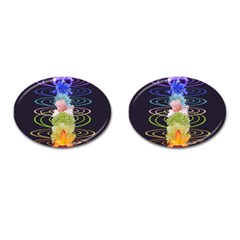 Chakra Spiritual Flower Energy Cufflinks (oval) by Simbadda