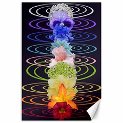 Chakra Spiritual Flower Energy Canvas 24  X 36  by Simbadda