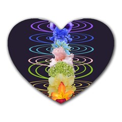 Chakra Spiritual Flower Energy Heart Mousepads by Simbadda