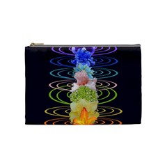 Chakra Spiritual Flower Energy Cosmetic Bag (medium)  by Simbadda