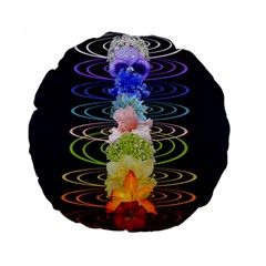 Chakra Spiritual Flower Energy Standard 15  Premium Flano Round Cushions by Simbadda