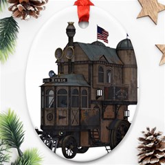 Steampunk Lock Fantasy Home Oval Ornament (two Sides) by Simbadda