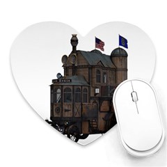 Steampunk Lock Fantasy Home Heart Mousepads by Simbadda