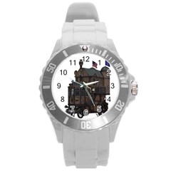 Steampunk Lock Fantasy Home Round Plastic Sport Watch (l) by Simbadda