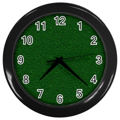 Texture Green Rush Easter Wall Clocks (black) by Simbadda