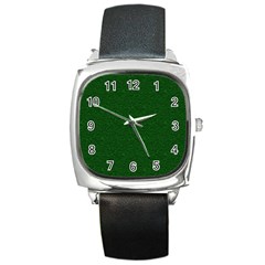 Texture Green Rush Easter Square Metal Watch by Simbadda