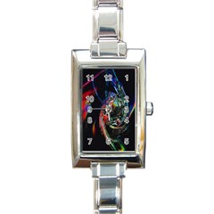 Abstraction Dive From Inside Rectangle Italian Charm Watch by Simbadda