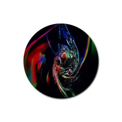 Abstraction Dive From Inside Rubber Coaster (round)  by Simbadda