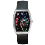 Abstraction Dive From Inside Barrel Style Metal Watch Front