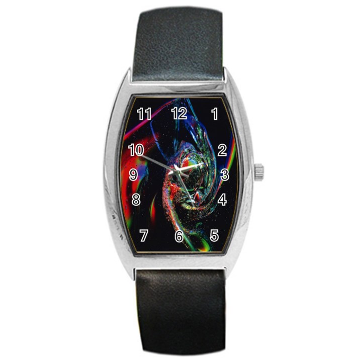 Abstraction Dive From Inside Barrel Style Metal Watch