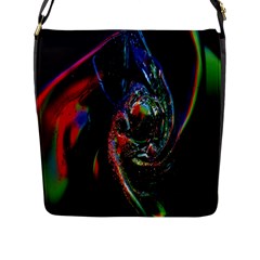 Abstraction Dive From Inside Flap Messenger Bag (l)  by Simbadda