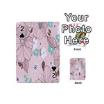 Background Texture Flowers Leaves Buds Playing Cards 54 (Mini)  Front - Spade2